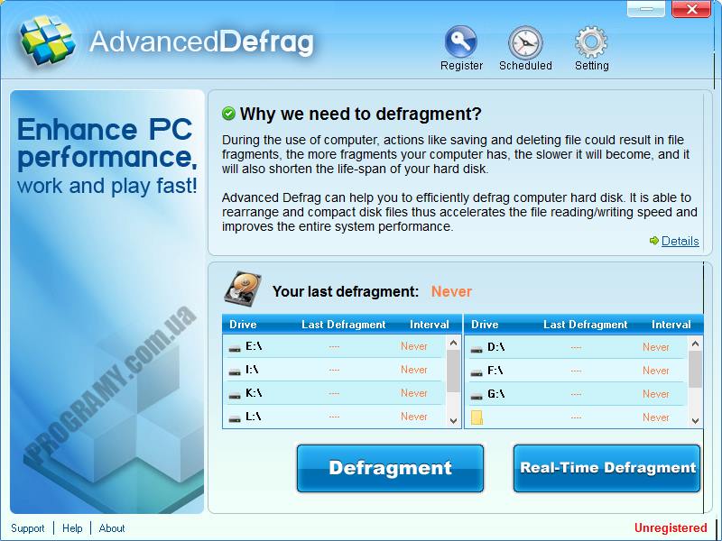 Скриншот Advanced Defrag