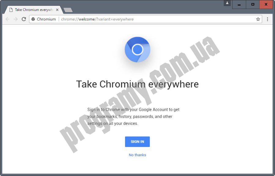 Скриншот Chromium