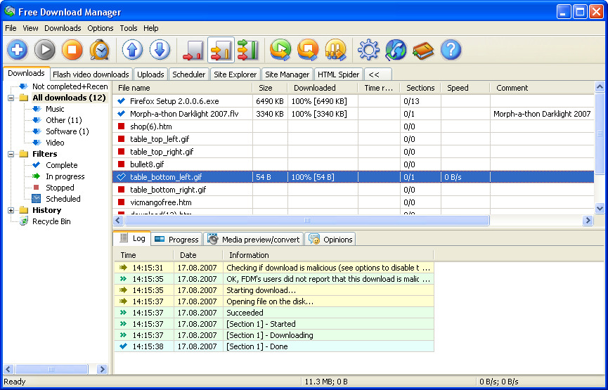 Скриншот Free Download Manager