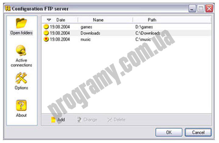 Скриншот Golden FTP Server