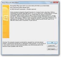 Скриншот Microsoft Office 2007 SP 2